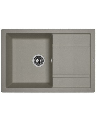 ЛИПСИ 760 СЕРЫЙ ШЕЛК FG Кухонная мойка из кварцевого композита / 760 * 510 * 217 "FLORENTINA"