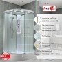 Душевая кабина EM3090 LED T прозрачная (90*90, средн.поддон, кол-во мест: 5)