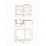 РИВЬЕРА 780 ГРЕЙ FS Кухонная мойка из кварц. композита / 780 * 510 * 230 "FLORENTINA"