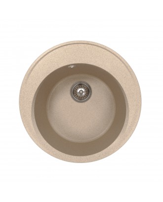 ЛАЦИО 510 БЕЖЕВЫЙ Кухонная мойка из кварцевого композита / 510 * 510 * 224 "FLORENTINA"