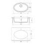 ВЕГА ОВАЛ БЕЖЕВЫЙ Кухонная мойка из кварцевого композита / 700 * 440 * 217 "FLORENTINA"