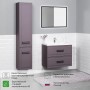 Pino 75 Комплект тумба Сиреневый (744х474х640) подвесная + раковиной Alisa 75