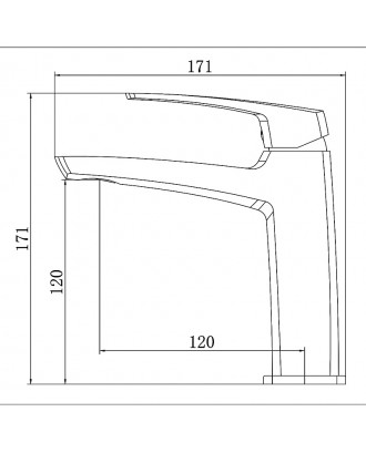 Conda Cмеситель для раковины, серый графит AZ-K1011GR