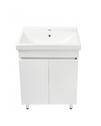 Акцент 60 тумба напольная 2 двери с раковиной Fest 60