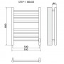 Полотенцесушитель STEP-1 80*50 RAL 9005 черный мат.электр. Универсальный "НИКА"