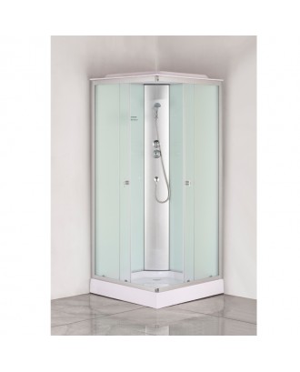 Душевая кабина LORANTO CS 6491 F (CS-8072) 90*90 *215 ,белая.низ.под.квадрат