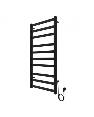 PALERMO 500/1000 Полотенцесушитель электрический  ЧЕРНЫЙ R 10 пер.AZ83850B  AZARIO