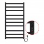 PALERMO 500/1000 Полотенцесушитель электрический  ЧЕРНЫЙ R 10 пер.AZ83850B  AZARIO