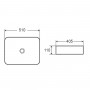 AZ-2178-MW  Раковина накладная.Размер 510*405*110 мм матовый белый