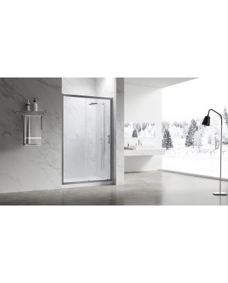 VN55GM-140-01-C8 Душевая дверь Veconi Профиль Оруж сталь (139-143 см)