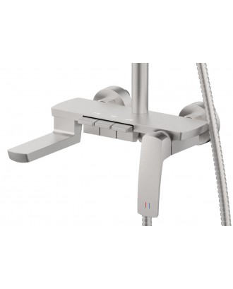 Conda Душевая система с квадратным тропическим душем, сатин