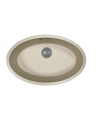ВЕГА ОВАЛ ГРЕЙ Кухонная мойка из кварцевого композита / 700 * 440 * 217 "FLORENTINA"