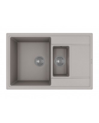 ЛИПСИ 780 K ГРЕЙ FG Кухонная мойка из кварцевого композита / 780 * 510 * 217 "FLORENTINA"