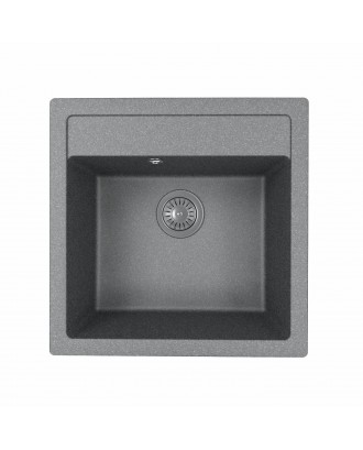 ЛИПСИ 510 ЧЕРНЫЙ FG Кухонная мойка из кварц. композита / 510 * 510 * 217 "FLORENTINA"