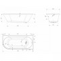 ALISA MG Ванна акриловая 170 * 75 R на каркасе "1 МАРКА"