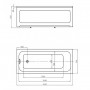 BELLA 160*70 см Ванна акриловая прямоугольная AZARIO