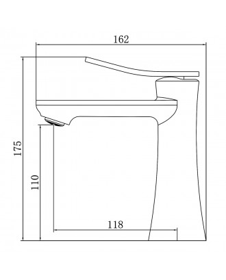 Escaro Cмеситель для раковины, серый графит AZ-K1074GR