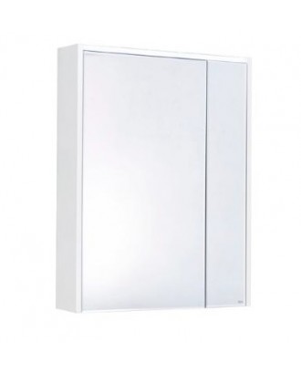 RONDA Шкаф зеркальный 700 мм, бетон/белый матовый