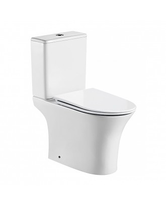 AZ-7121A FRETTA ROUND Унитаз напольный безободковый сиденьем микролифт. Размер