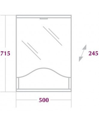 Шкаф-зеркало Оника Лидия 50 см правое 205004