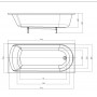 ADELINA 170*75 см Ванна акриловая прямоугольная "AZARIO"