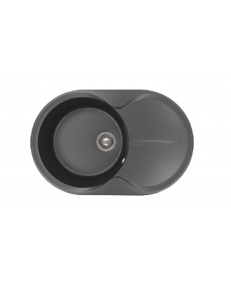 ЛАЦИО 780 АНТРАЦИТ Кухонная мойка из кварцевого композита / 780 * 510 * 217 "FLORENTINA"