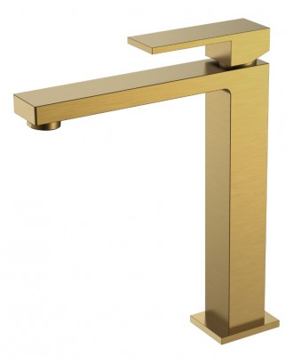 Смеситель для умывальника высокий Qubic Bronze 472-BR