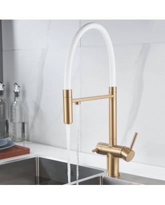 S178G Бренд "SHEVANIK" Смеситель для кухни с подключением фильтра питьевой воды, золотой