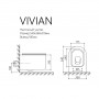 Vivian Tornado Унитаз подвесной Дюропласт 540*360*310