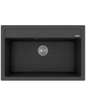 ЛИПСИ 770 ЧЕРНЫЙ FG Кухонная мойка из кварцевого композита / 770 * 510 * 217 "FLORENTINA"