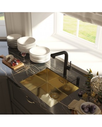 Мойка универсального монтажа, EDI54B0i77 Золото матовое 540х440х200