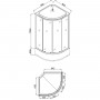 НОВИНКА CS-6690-25K 90*90*215 Душевая кабина в комплекте со средним поддоном 25см. мозайчатый узор,