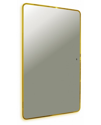 Incanto Зеркало 600*1000 бесконт сенсор,золотой декор,гор/верт AZARIO