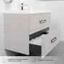 Pino 75 Комплект тумба кремовая (744х474х640) подвесная + раковиной Alisa 75, керамик