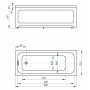 BELLA 180*70 см Ванна акриловая прямоугольная AZARIO