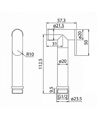 OPTIMA HOME / 020SB0Gi20 / Гигиеническая лейка "IDDIS"