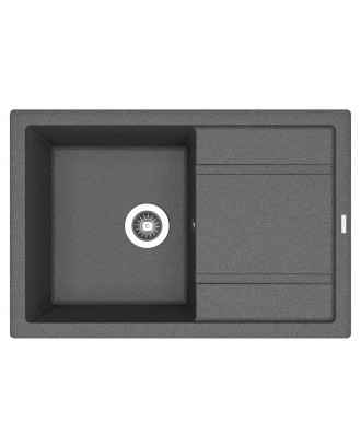 ЛИПСИ 760 ЧЕРНЫЙ FG Кухонная мойка из кварцевого композита / 760 * 510 * 217 "FLORENTINA"
