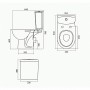 FREJA Унитаз-компакт + сиденьем дюропласт микролифт горизонтальный выпуск L79211000