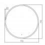 Зеркало Mond AG6204SCG-0.77 с подсветкой, бесконтактный выключатель, диммер, золото ABBER