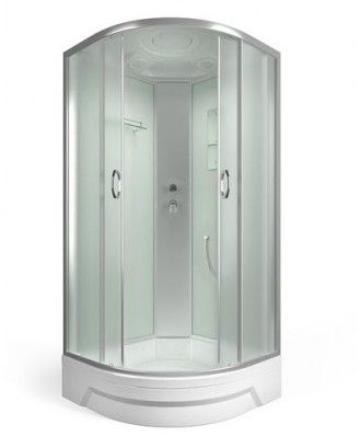 Душевая кабина ER 350926-C3 (90х90),  матов. стек., средний поддон