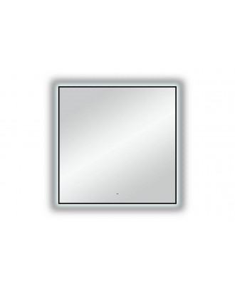 Amer Led Зеркало 1000х1000 с бесконтактным сенсором, черной окантовкой и холодной подсветкой