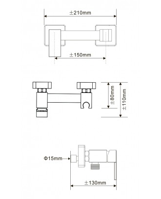 HB-1006CH Хром гигиенический душ