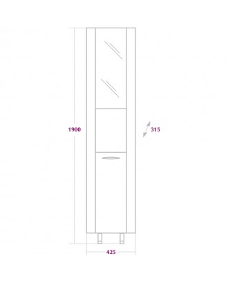 Пенал угловой Оника Дюна 30 см универсальный 403034