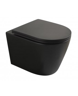 Ando Унитаз подвесной VAN-48TB(480x360x360) черный матовый VECONI