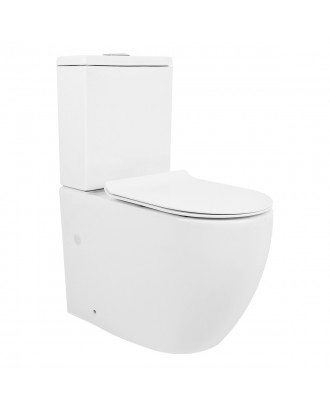 AZ-2062Т CORSA Унитаз напольный безободковый в комплекте с сиденьем микролифт ТОРНАДО.