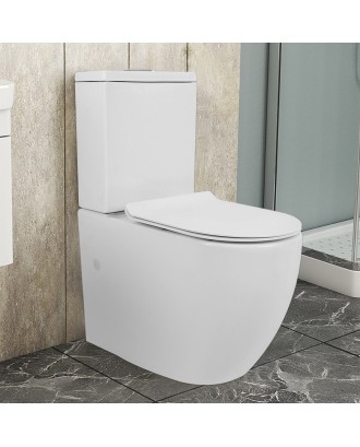 AZ-2062Т CORSA Унитаз напольный безободковый в комплекте с сиденьем микролифт ТОРНАДО.