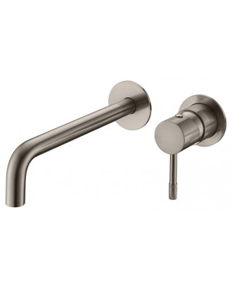 Смеситель для умывальника из стены, Uno. Nickel Brush 465-NB