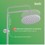 RAY (Белый матовый) Душевая система / 3 функции "IDDIS"