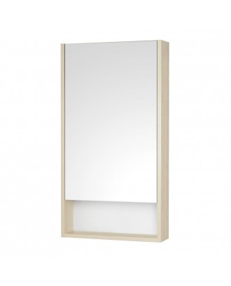 СКАНДИ 45 Зеркальный шкаф белый, дуб Верона 1A252002SDB20