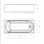 ADELINA 160*75 см Ванна акриловая прямоугольная AZARIO